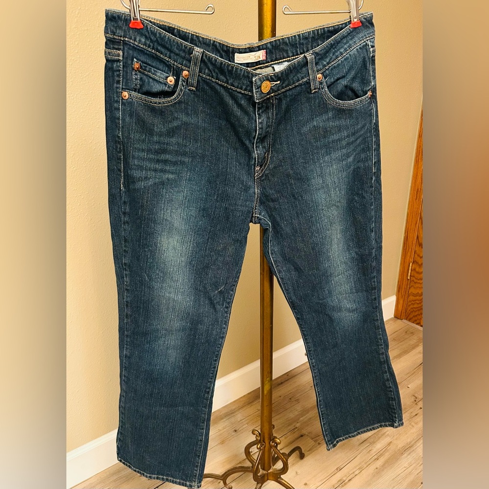Woman’s Super Low. Boot Cut. Levi Strauss Jeans. Size 17s